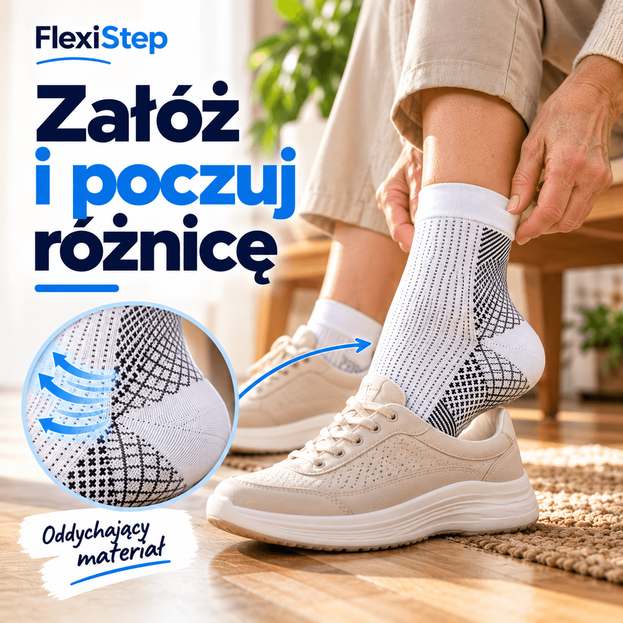 FlexiStep – Rękaw kompresyjny na stopę i kostkę ( 2 szt.)