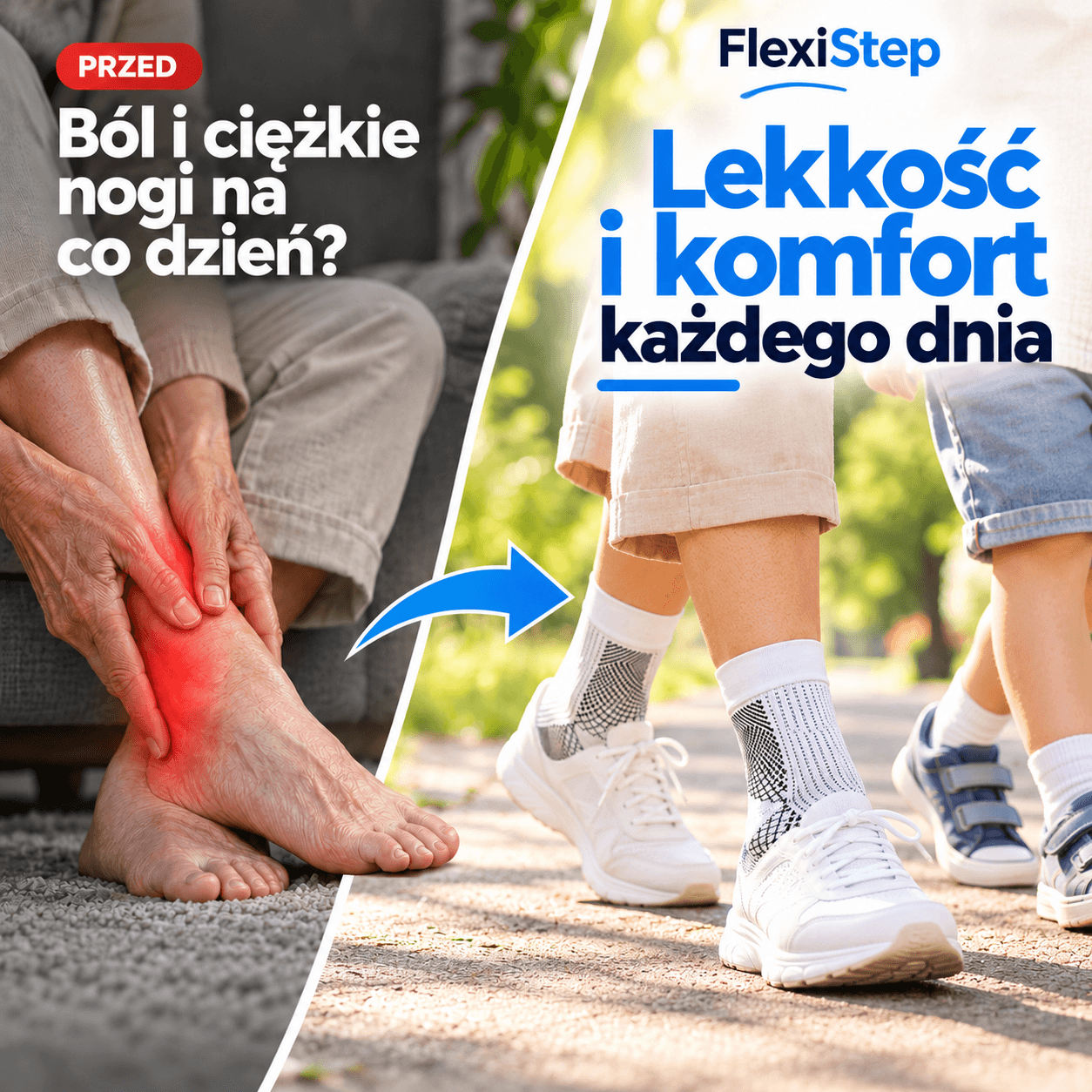 FlexiStep – Rękaw kompresyjny na stopę i kostkę ( 2 szt.)